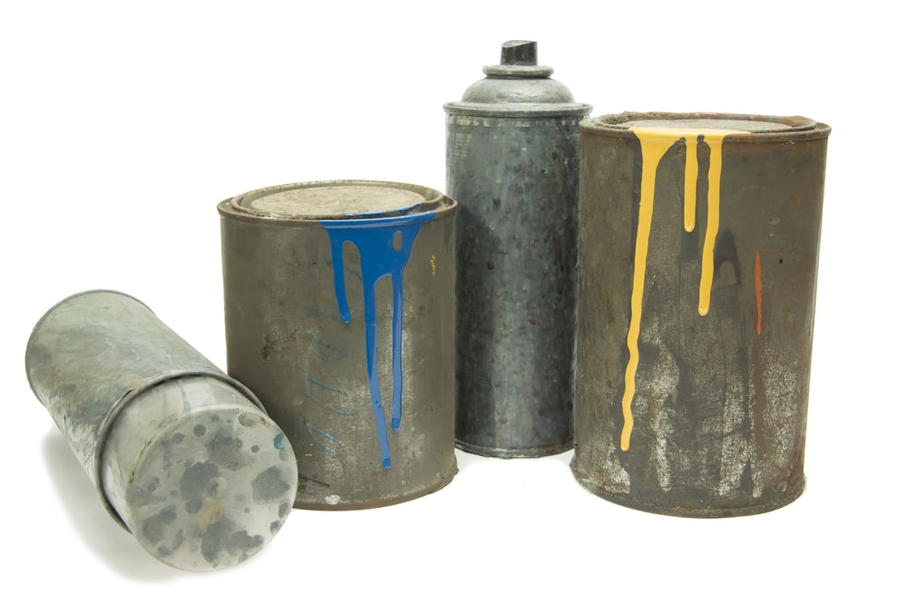 old paint cans for disposal